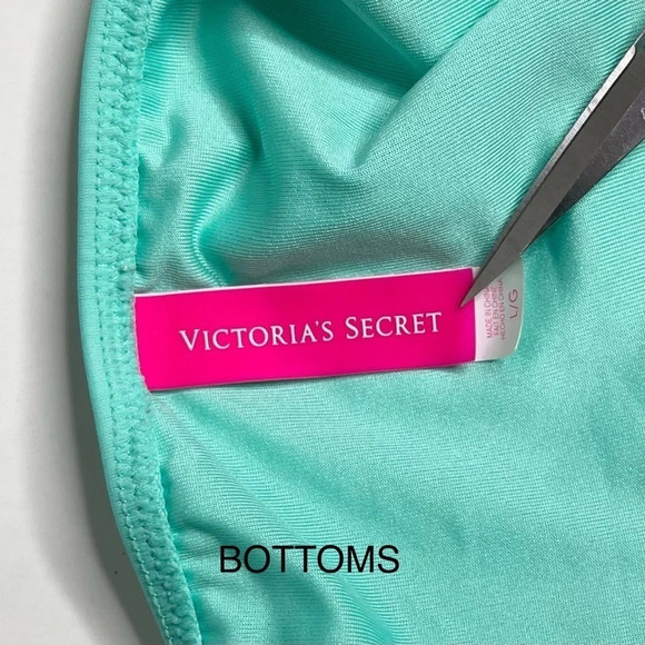 Victorias Secret Fringe Halter Bikini Size Large Adjustable Strap Removable Pads - Picture 12 of 12